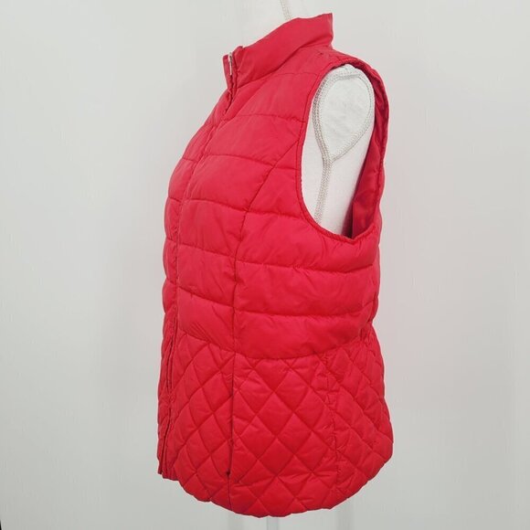 Laura Scott Red Quilted Mock-Neck Puffer Vest - Picture 4 of 8